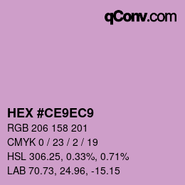 Color code: HEX #CE9EC9 | qconv.com