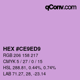 Color code: HEX #CE9ED9 | qconv.com