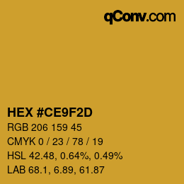 カラーコード: HEX #CE9F2D | qconv.com