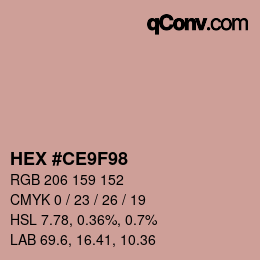 Color code: HEX #CE9F98 | qconv.com