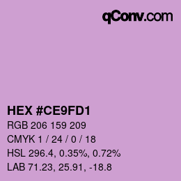 Código de color: HEX #CE9FD1 | qconv.com