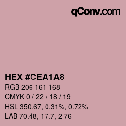 Color code: HEX #CEA1A8 | qconv.com