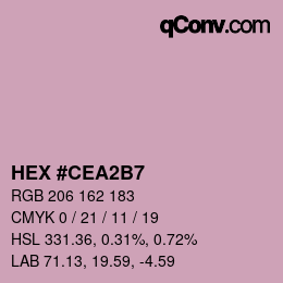 カラーコード: HEX #CEA2B7 | qconv.com
