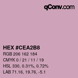 Color code: HEX #CEA2B8 | qconv.com