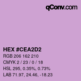 颜色代码: HEX #CEA2D2 | qconv.com