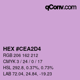 カラーコード: HEX #CEA2D4 | qconv.com