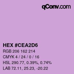 カラーコード: HEX #CEA2D6 | qconv.com