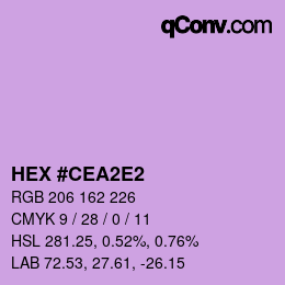 カラーコード: HEX #CEA2E2 | qconv.com