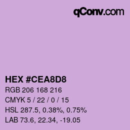 カラーコード: HEX #CEA8D8 | qconv.com