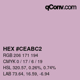 カラーコード: HEX #CEABC2 | qconv.com