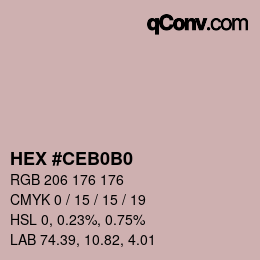 Color code: HEX #CEB0B0 | qconv.com