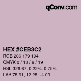 Color code: HEX #CEB3C2 | qconv.com