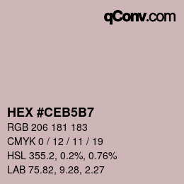 Color code: HEX #CEB5B7 | qconv.com