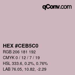 Color code: HEX #CEB5C0 | qconv.com
