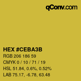 カラーコード: HEX #CEBA3B | qconv.com