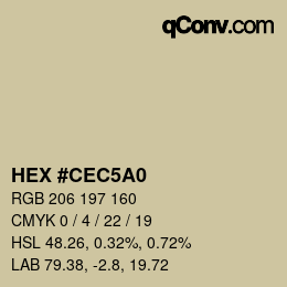 カラーコード: HEX #CEC5A0 | qconv.com