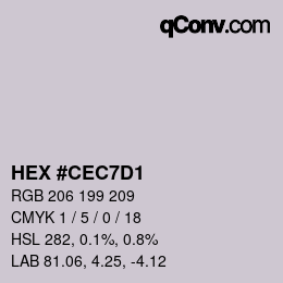 Color code: HEX #CEC7D1 | qconv.com