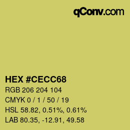 Color code: HEX #CECC68 | qconv.com