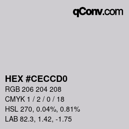 Color code: HEX #CECCD0 | qconv.com
