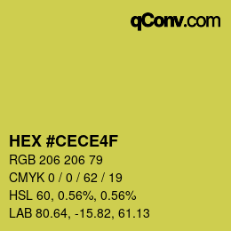 Color code: HEX #CECE4F | qconv.com