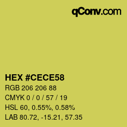 Color code: HEX #CECE58 | qconv.com