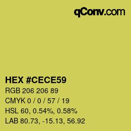 Color code: HEX #CECE59 | qconv.com