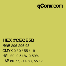 Color code: HEX #CECE5D | qconv.com