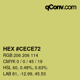 Color code: HEX #CECE72 | qconv.com