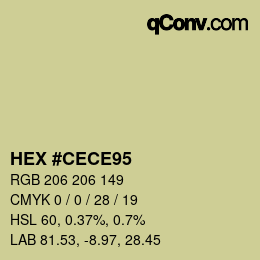 Color code: HEX #CECE95 | qconv.com