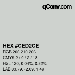 Color code: HEX #CED2CE | qconv.com