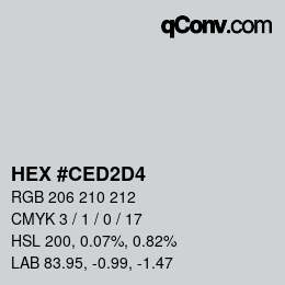 Color code: HEX #CED2D4 | qconv.com