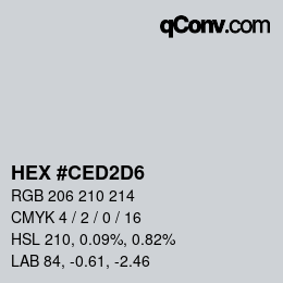 Color code: HEX #CED2D6 | qconv.com