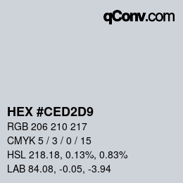 Color code: HEX #CED2D9 | qconv.com