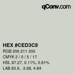 Color code: HEX #CED3C8 | qconv.com