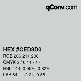 Color code: HEX #CED3D0 | qconv.com