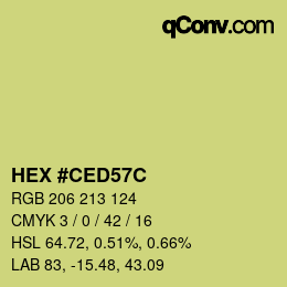 Code couleur: HEX #CED57C | qconv.com