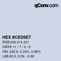 Color code: HEX #CED6E7 | qconv.com