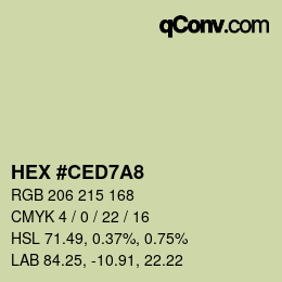 颜色代码: HEX #CED7A8 | qconv.com