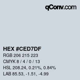 Color code: HEX #CED7DF | qconv.com