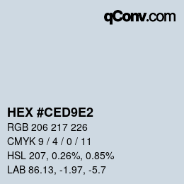 Color code: HEX #CED9E2 | qconv.com