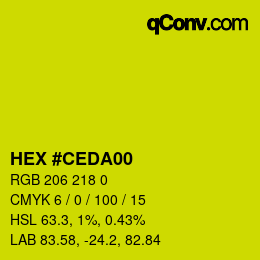 Color code: HEX #CEDA00 | qconv.com