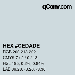 Color code: HEX #CEDADE | qconv.com