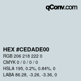 Color code: HEX #CEDADE00 | qconv.com