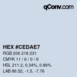 Color code: HEX #CEDAE7 | qconv.com