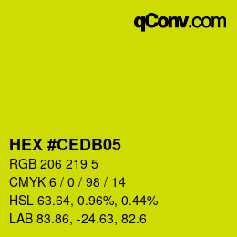 カラーコード: HEX #CEDB05 | qconv.com