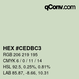 カラーコード: HEX #CEDBC3 | qconv.com