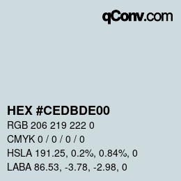 Color code: HEX #CEDBDE00 | qconv.com
