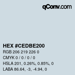 カラーコード: HEX #CEDBE200 | qconv.com