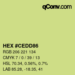 Color code: HEX #CEDD86 | qconv.com