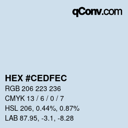 Color code: HEX #CEDFEC | qconv.com
